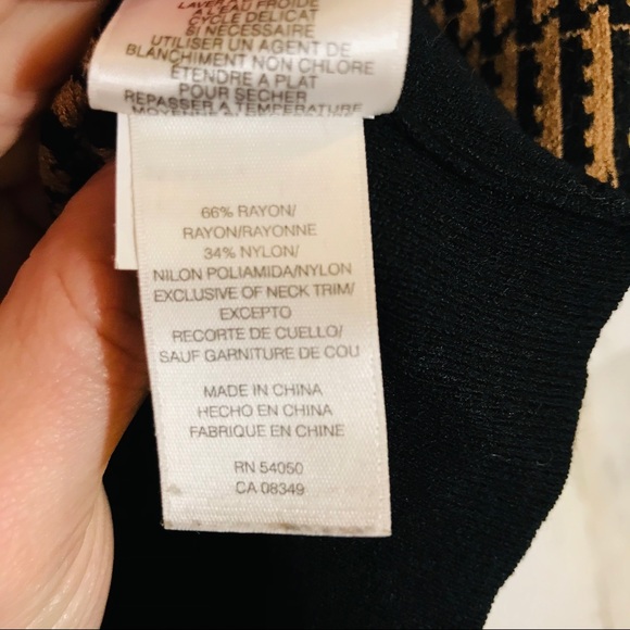 Jones New York Cardigan Sweater Houndstooth 1x - Picture 9 of 10